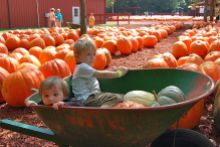 Grandkids at Burt's Pumpkin Farm, Dawsonville, GA
