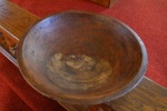 photo of hand carved offering plate