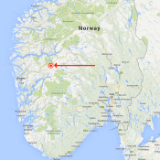 Map of Lunden, Norway