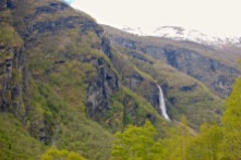 Waterfall seen from the Flåmsbana train