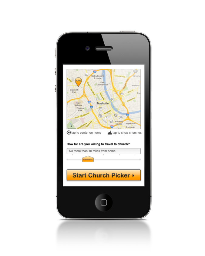 Find the right church with The Church Picker App