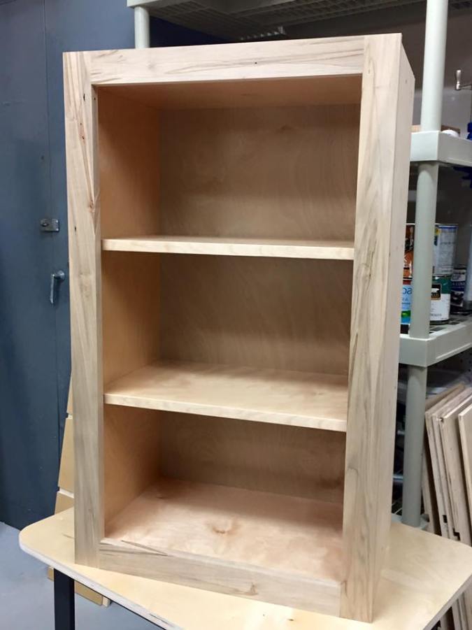 Ambrosia Maple Wall Cabinet in progress