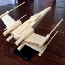 homemade Star Wars X-Wing Fighter for my grandon, Cole
