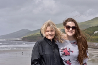 Dawn and Haley at the Inch Strand Beach, Dingle Peninsula
